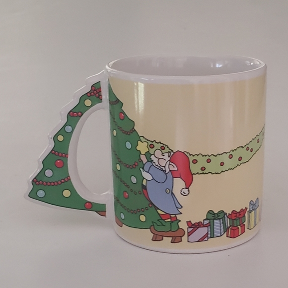 Russ "Have A Jolly Christmas" Santa, Tree and Elf Holiday Coffee or Tea Mug - Picture 2 of 10